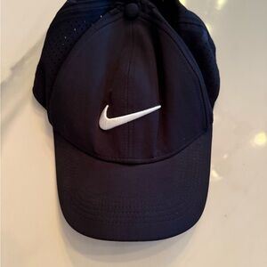 Nike Black Cap with White Logo